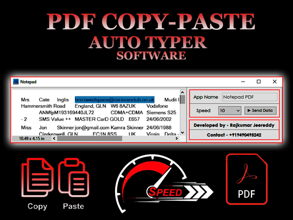 Online Data Website Form Filling Auto Typer Software