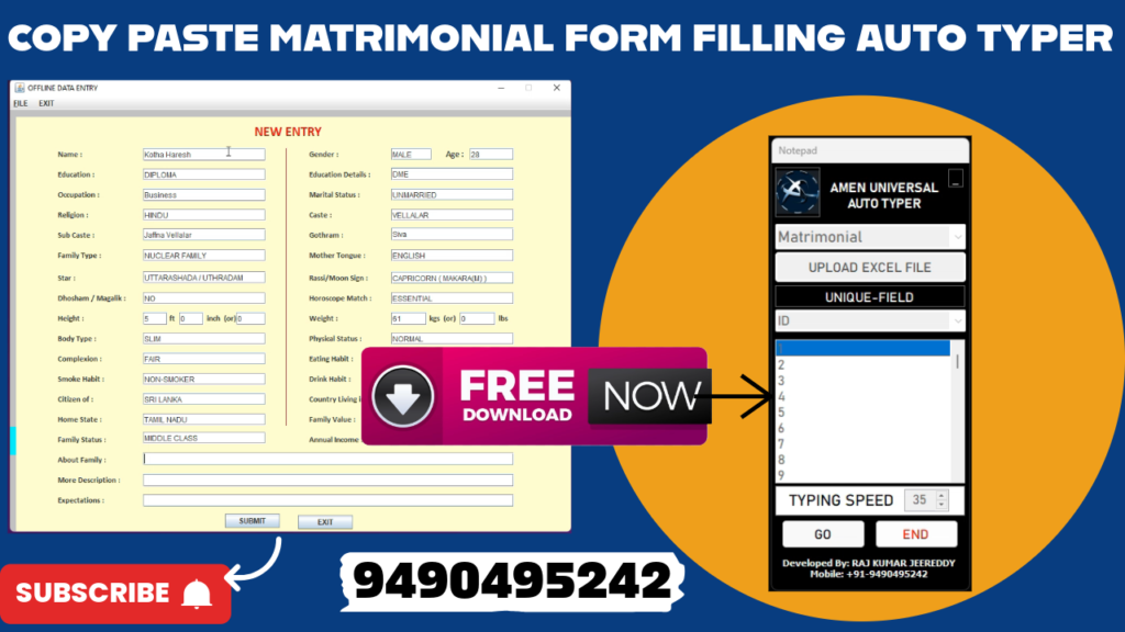 copy paste matrimonial